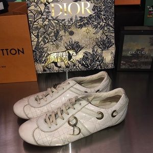 Vintage Dior white patent leather sneakers 39 1/2